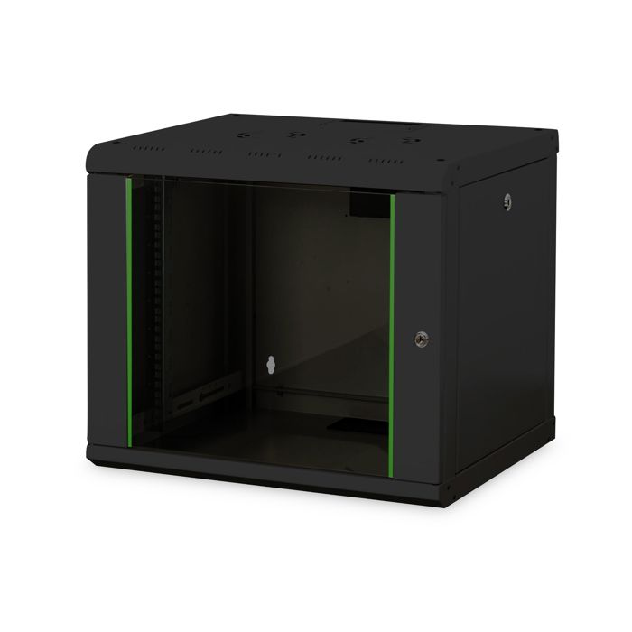 DIGITUS Professional DN-19 09-U-SW - Boîtier à montage mural (120 V) - montable sur mur - noir, RAL 9005 - 9U - 19\