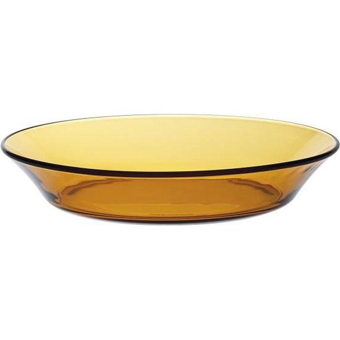 DURALEX 3007DF06 Lot de 6 Assiettes Creuses Verre Vermeil 19,5 cm: Cuisine & Maison