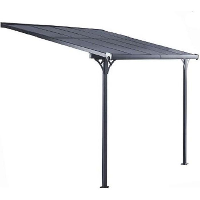 Pergola Gardiun Elliot - 9,5 m² 314x300x225/270 cm Aluminium et Polycarbonate