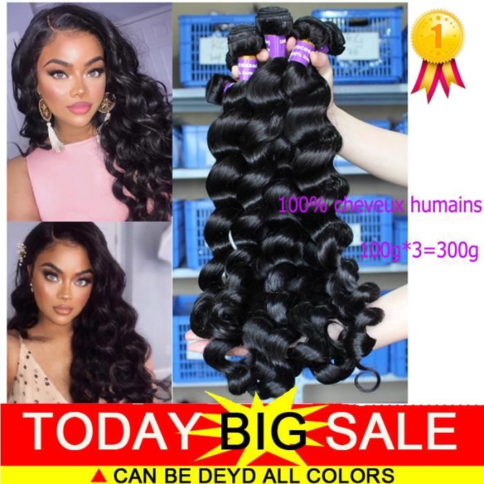 3 tissage cheveux humains Extension cheveux losse wave 22+24+26 pouces 100g-pc meches bresilien de cheveux naturels