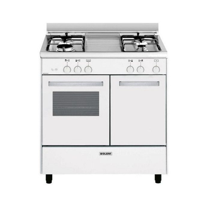 Glem - cuisinière 49l 4feux blanc - ga85pmwh