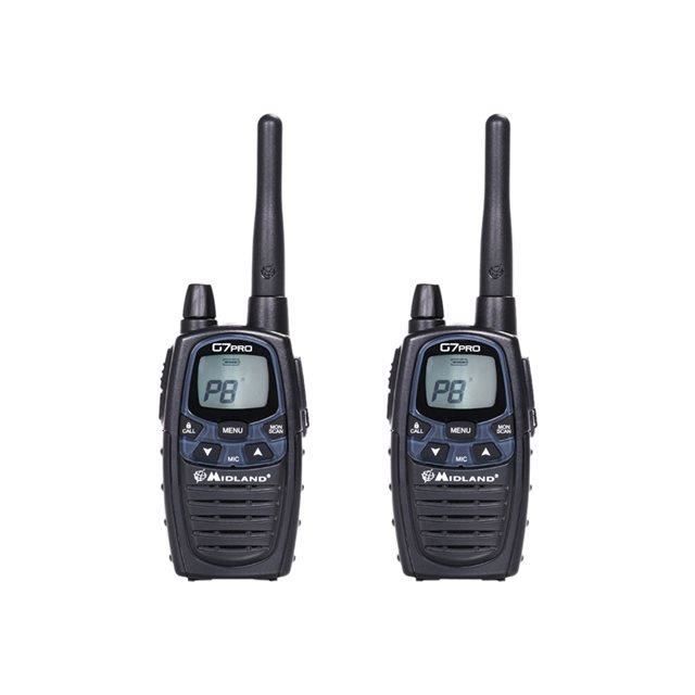 MIDLAND Talkie-Walkie G7 PRO twin PMR446/LPD - Noir