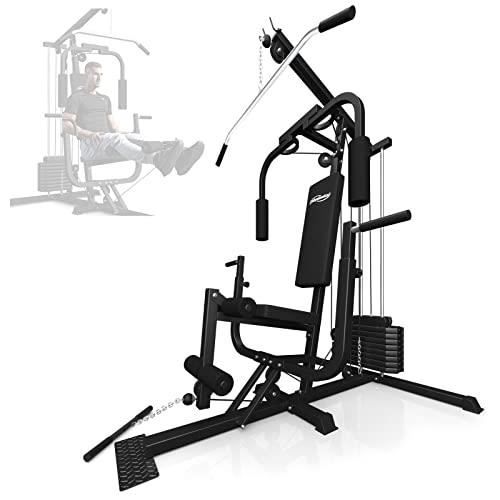 Station de remise en forme multifonction Bench Scott Curl Jambes et Pettoraux avec poids 40 kg