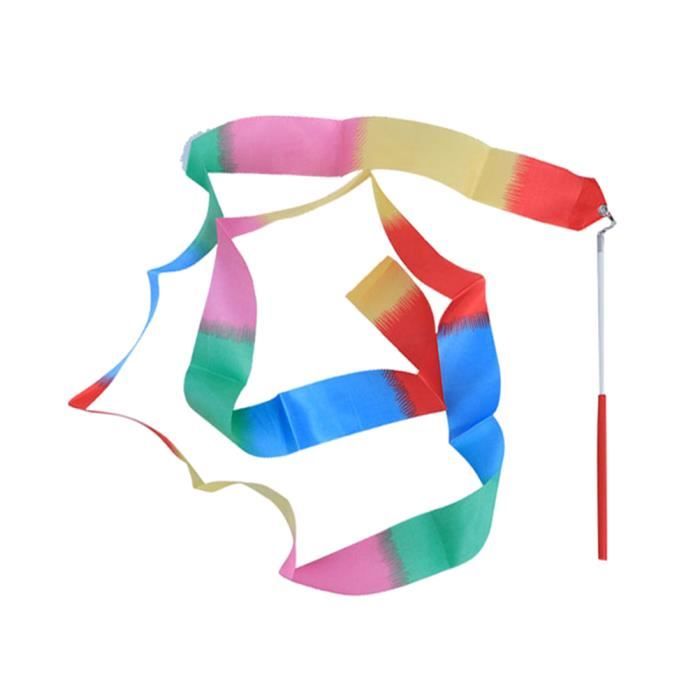 Ruban de gymnastique rythmique 6M avec bâton Twirling Rod Art danse Gym Riband pour enfants RUBAN DE GYMNASTIQUE RYTHMIQUE