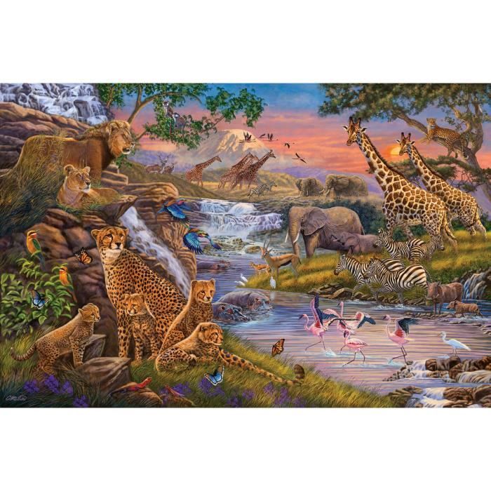 Puzzle 3000 pièces : Le règne animal Coloris Unique