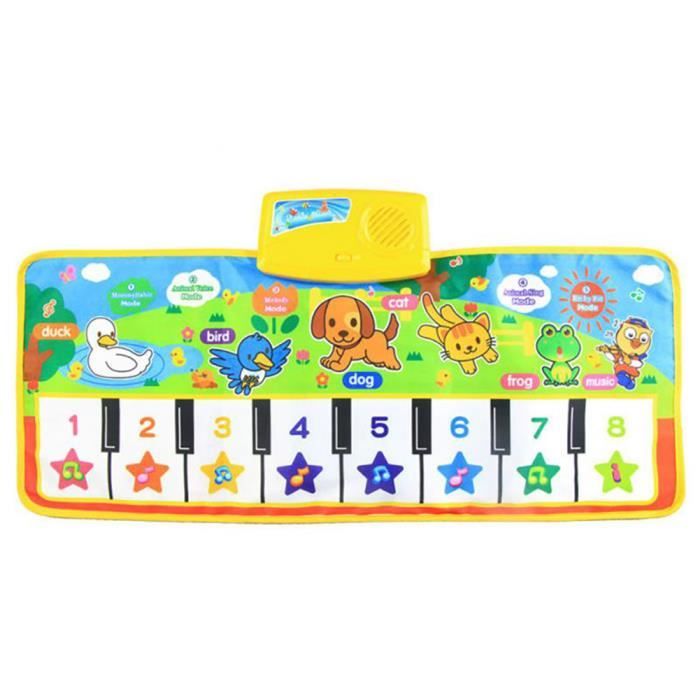 Piano Music Clavier Mat Couverture tactile Play En savoir cadeau Singing Tapis musicale Musique Chanter Gym Tapis Tapis enfants