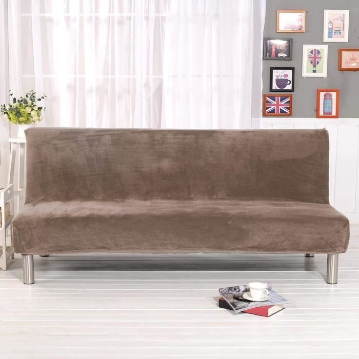 Housse de Canapé clic clac élastique Plus épais en peluche des produits ménagers Confortable Élastique Universe-Chameau
