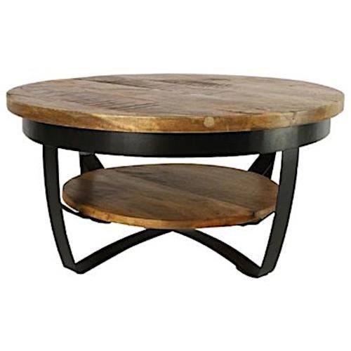 TOM table basse Bombay S 70 x 35 cm bois naturel/noir