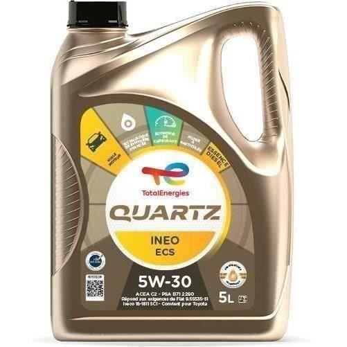 Huile Total Synthese 5w30 Quartz Ineo ECS 5 Litres