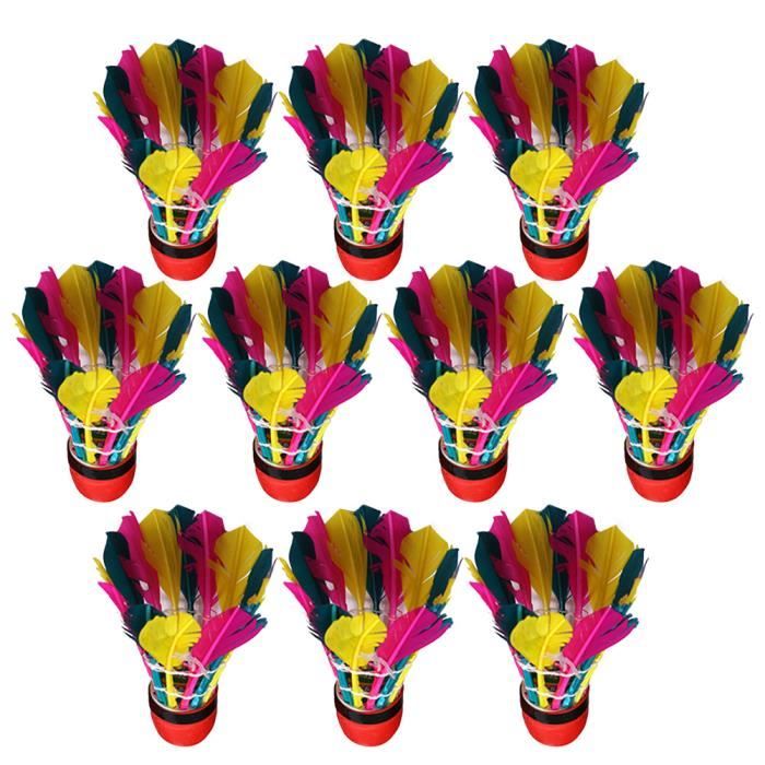 11 pièces plume volant oie balle de badminton badmintons pour jouer à l'entraînement sportif VOLANT DE BADMINTON