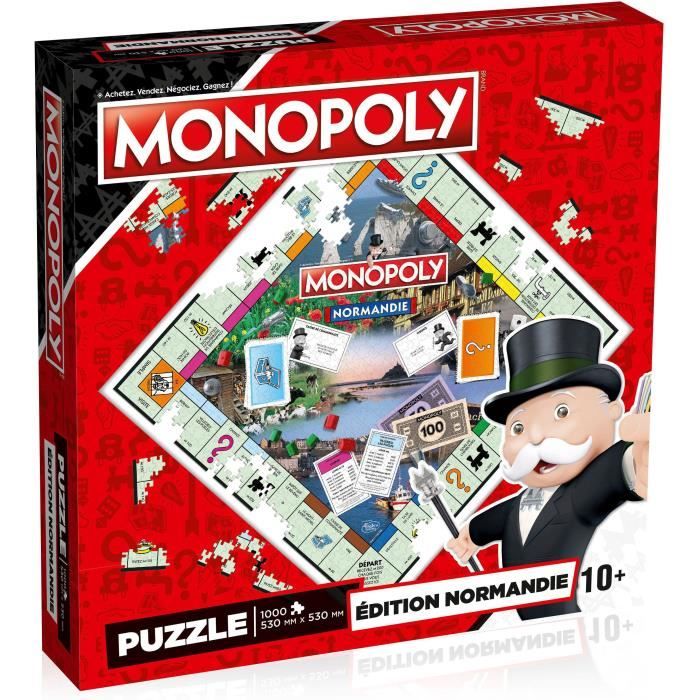 WINNING MOVES Puzzle Monopoly Normandie 1000 pièces