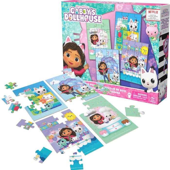 La maison de chat en bois de Gabi 4 puzzles La maison de chat en bois de Gabi 4 puzzles