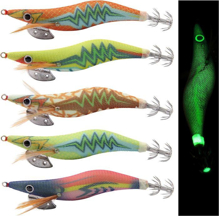 Lot De 5 Leurres De Pêche Souples Bioniques Pour Eau Salée Et Eau Douce, Créatif Et Réaliste