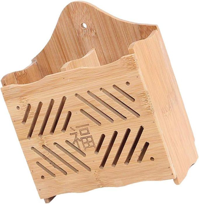 Repose-cuillère En Bois De Bambou Pour Cuisinière - Support Pour Spatule, Louche, Cuillère - 17.5x9.3 Cm - Garde Le Plan De Travail Propre - 2