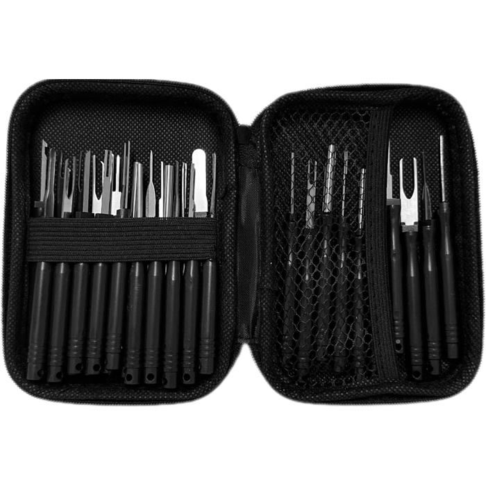 Brateuanoii Kit 41 Pièces Outils De Déverrouillage Voiture - Extracteurs Connecteurs Câbles Avec Boîte (Bleu)