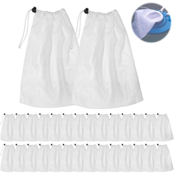 Sac De Nettoyage De Piscine – Sac En Coton Pour Aspirateur De Piscine | Sac Filtrant Réutilisable Pour Piscine, Ajustement Universel Pour Le Nettoyage Des Feuilles De Piscine
