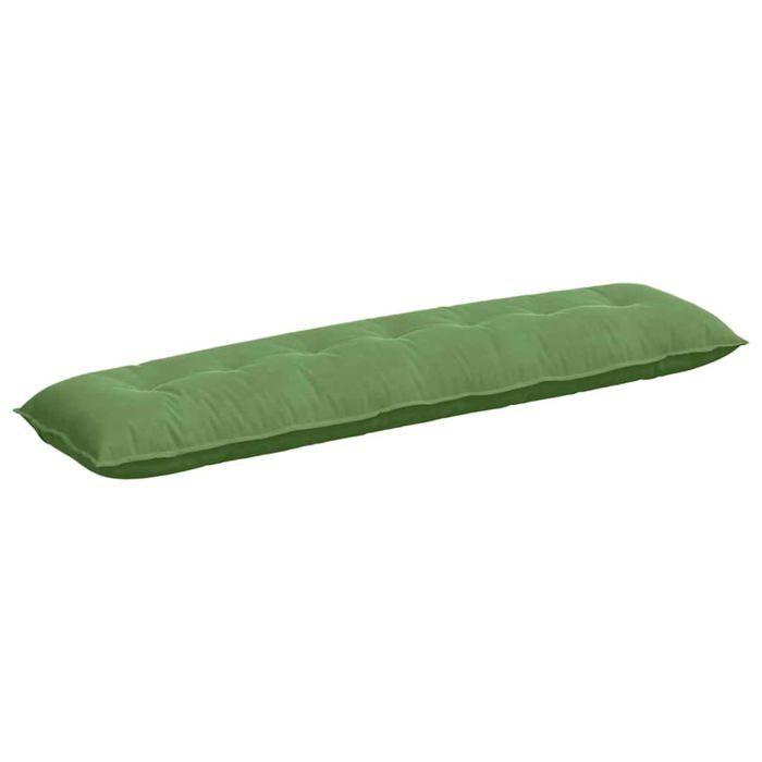 Coussin lombaire en velours côtelé - vidaXL - Vert clair - 200x50 cm - Housses amovibles - Rembourrage polyester