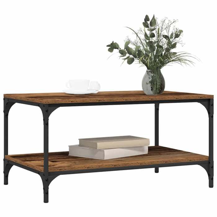 Sarazyj®Table centrale - Marron Table basse de salon - Capacité 50 kg - Bois Ancien - 80 x 50 x 40 cm - bois dingénierie - 72236