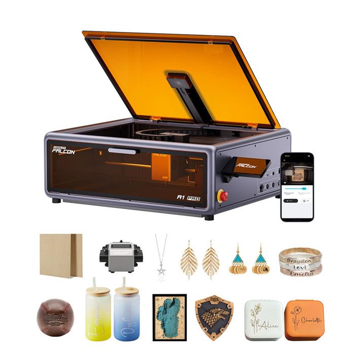 Creality Falcon A1 PRO 20W Machine de gravure laser tout-en-un avec assistance pneumatique automatique caméra et fonction dextract