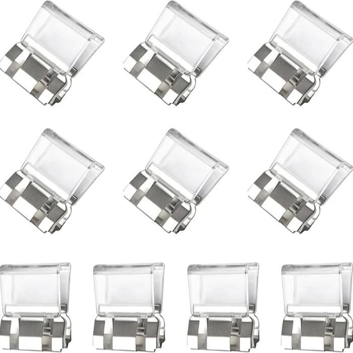 10 Pièces Clips de Fixation pour Pantalons Clips Invisibles pour Ourlet de Pantalon Clip pour Raccourcir les Jambes Réglable Pinces