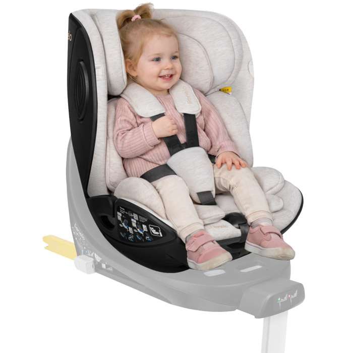Siège auto 40-105cm LIONELO Moxie Next - Pivotant - Pour base ISOFIX Moxie - Beige