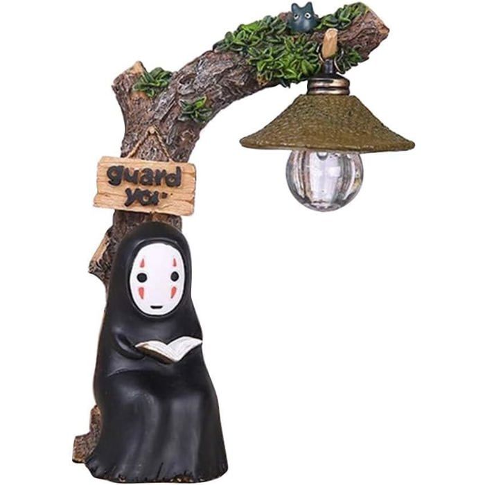 Creative Résine Veilleuse de Lecture Dhomme Sans Visage Ghibli Ornements Décoration de La Maison Cadeau Lampe Deco