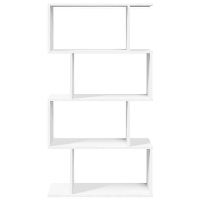 Étagère séparatrice de pièce à 4 niveaux blanc bois ingénierie_2 ans garantie_57683