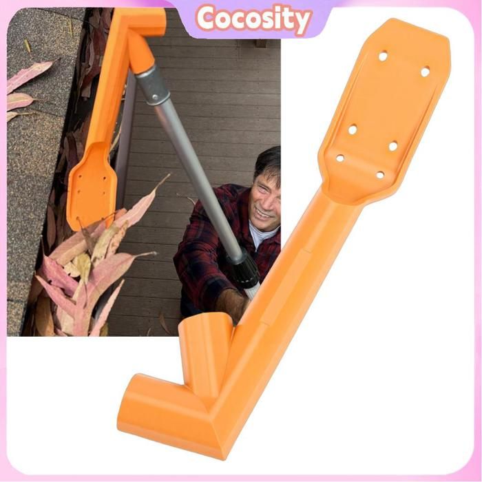 Cocosity Outil de nettoyage de gouttière  Outil de Rangement pour Gouttière en Plastique Orange Double Position jardin ustensiles