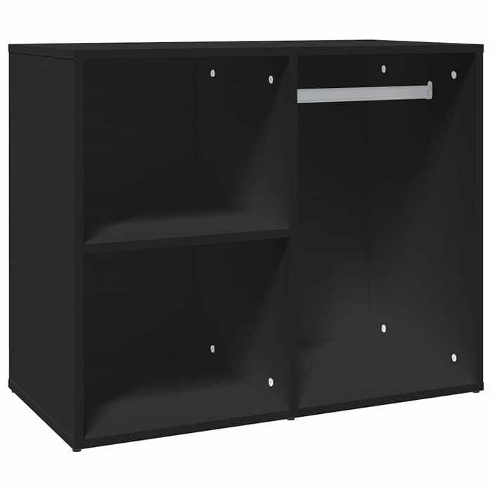 Armoire de dressing - Bois dingénierie - Rangement - Robuste - Noir - 80x40x65 cm