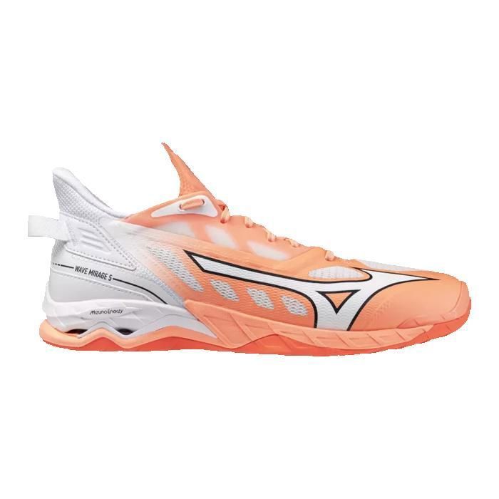 Chaussures de handball Mizuno Wave Mirage 5 Orange/Blanc