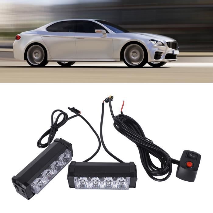 Rampe Lumineuse d'Avertissement LED 12V 24V 162W Orange Module de Commande 16 Modes d'Éclairage Balise Stroboscopique Gyrophare - Auto
