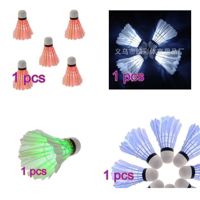 4 Volants De Badminton Lumineux LED – Jouez Jour Et Nuit, Intérieur/extérieur, Pour Adultes Et Débutants