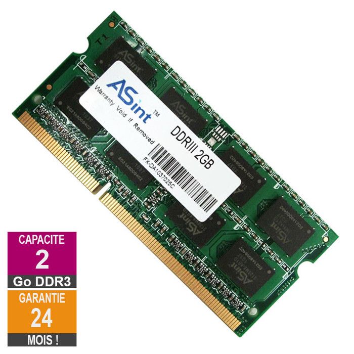 Barrette Mémoire RAM Sodimm 4Go DDR3 PC3-12800S Hynix HMT451S6AFR8A-PB