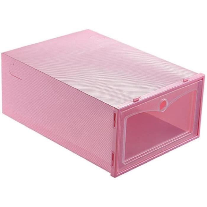 Boîte À Chaussures Empilable 10Pcs Plastique Transparent Table À