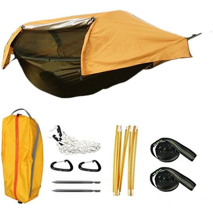Hamac Tente 4 En 1 Avec Moustiquaire Et Pare-soleil - Léger, Pliable, Capacité 200 Kg - Pour Camping, Jardin - 7