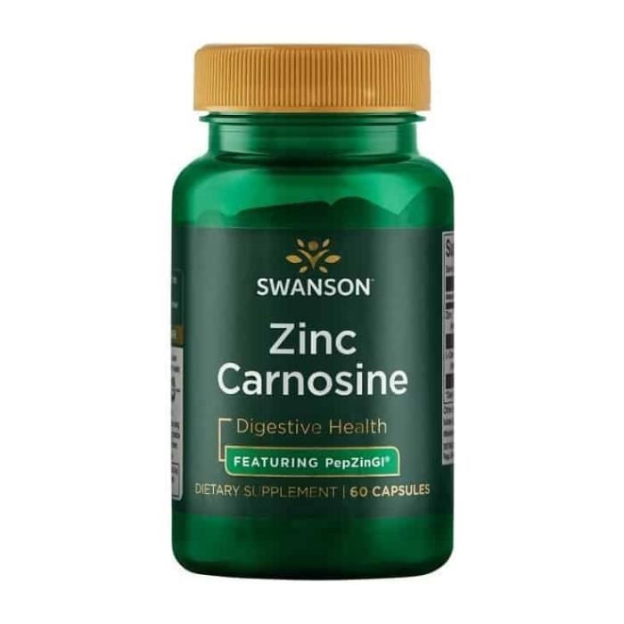 SWANSON Zinc Carnosine 60 Gélules, Renforce la muqueuse de l'estomac