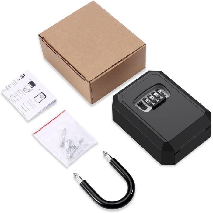 Coffre Fort Portable, Coffre Fort à Combinaison à 4 Chiffres pour Voyage, Petit Coffre Fort Antivol avec Chaîne Amovible, Caisse à - Bricolage