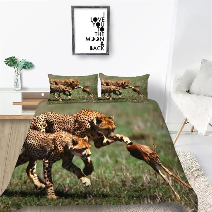 Parure De Lit 90X190 Enfant Housse De Couette Animaux Sauvages Motif  Breathable Microfibre Pour Les Tout Petits Garçons Fill[u46838] - Cdiscount  Maison