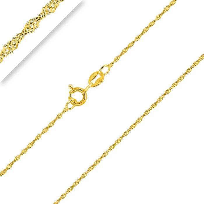 Bijou Cheville Maille 1.5mm Chaîne Argent 925/1000 Plaqué Or 18 Carats Maille Marine 1.8 Mm 40-45 Maille Figaro 1.5mm élégante