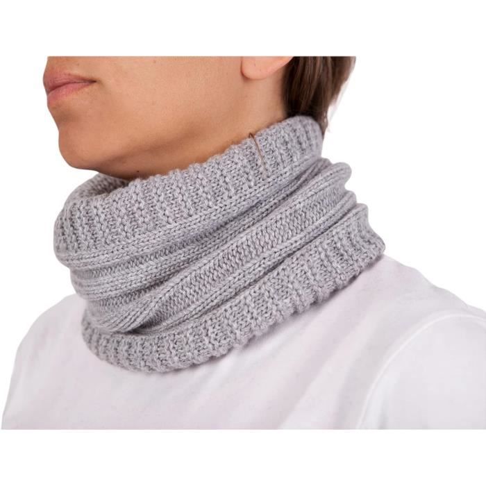 Tour De Cou Cachemire Italien Mixte – Écharpe Châle Hiver Mérinos & Cachemire, Unisexe Noir Gris Blanc Beige, Doux & Chaud