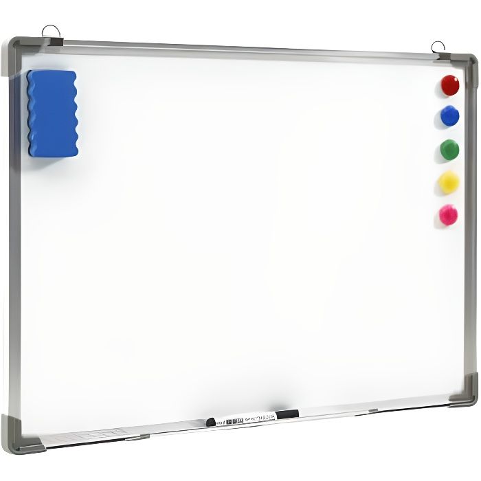 Tableau Magnétique Blanc | Mural, Effaçable, avec Cadre en Aluminium ...