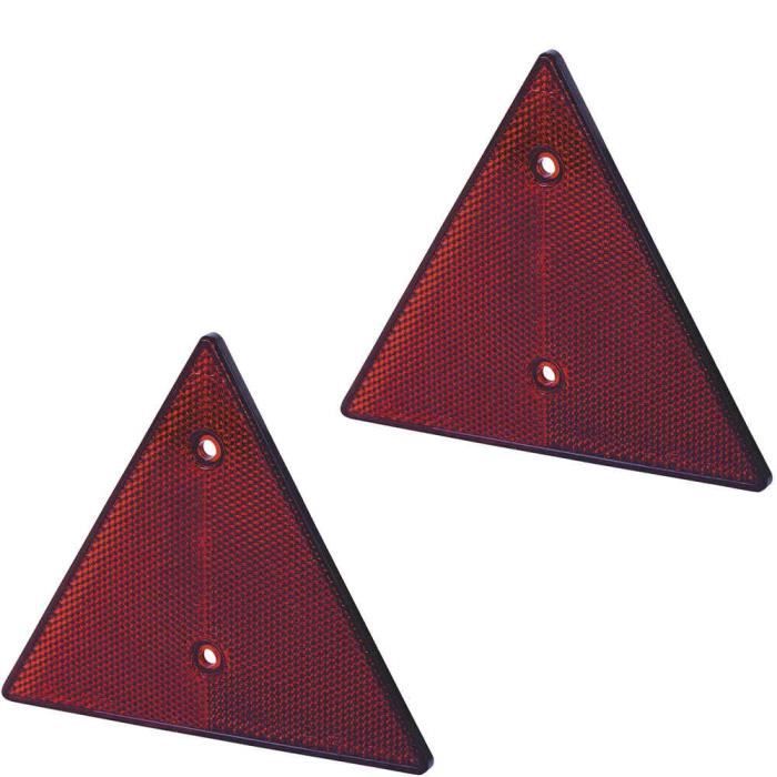 2 triangles réfléchissants pour remorque (catadioptre) vendu par lot de 2 pieces