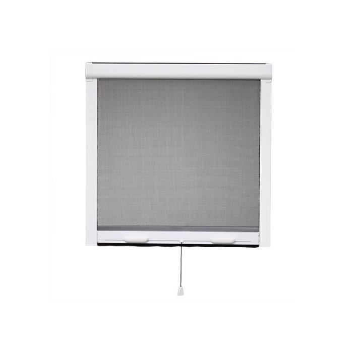 Moustiquaire Aluminium Blanc L125 X H145 Cm – Recoupable – Neuf