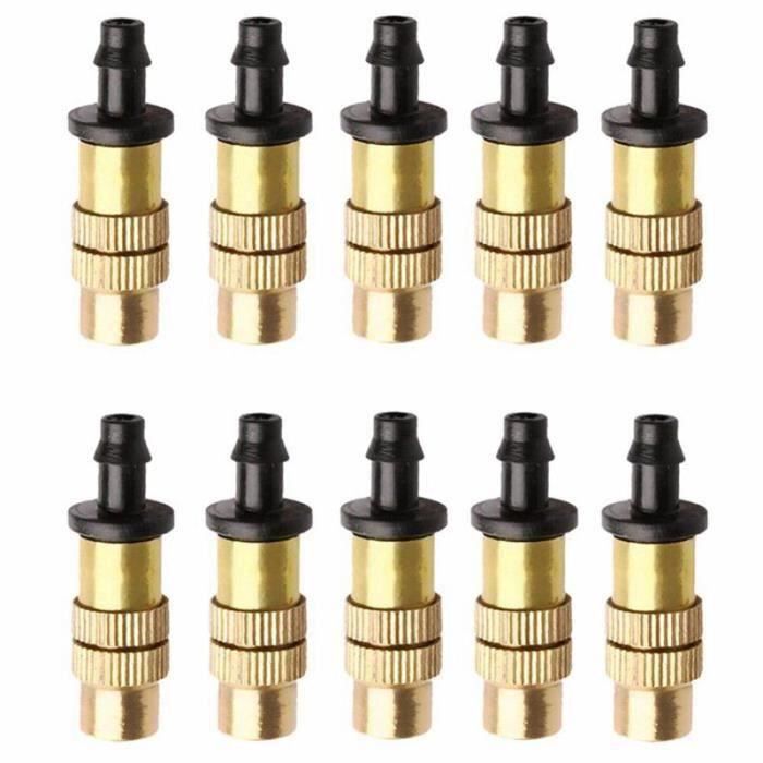 LBWNB 10 pcs reglable buse de brumisation pour jardinage saupoudrer en laiton arrosage arroseur pulverisateur pour systeme dirrigation