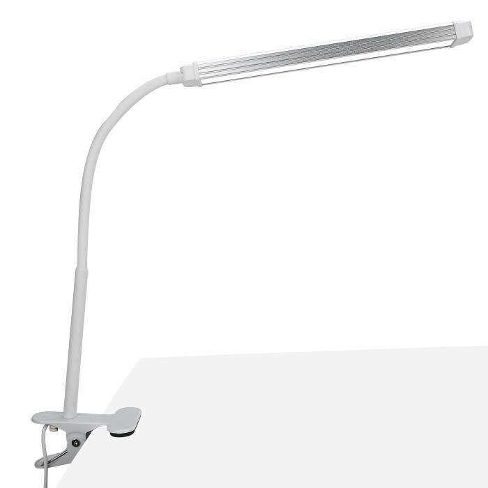 Lampe de bureau à pince - LED - USB - 3 couleurs - Réglable - Protection des yeux