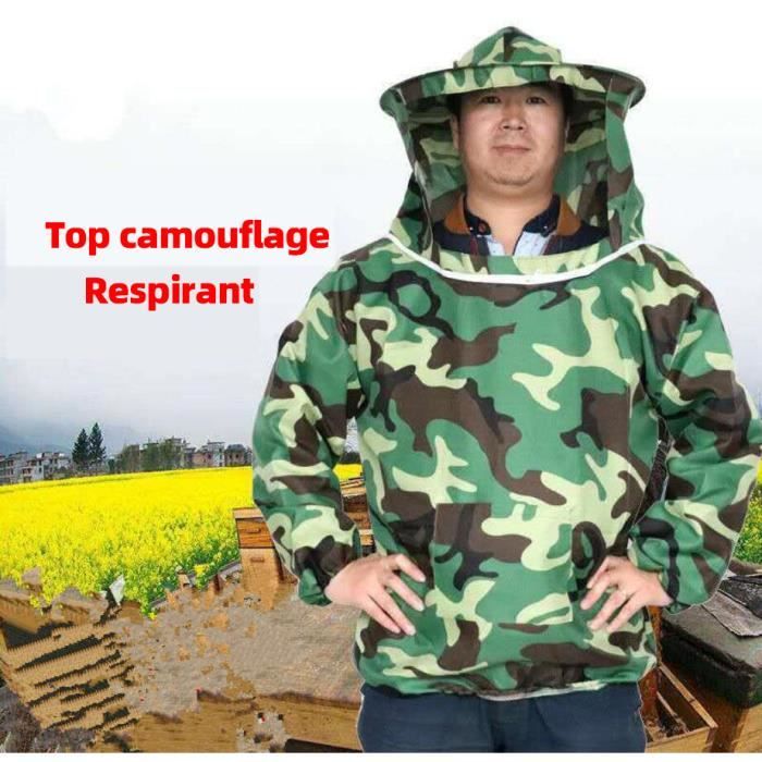 Vert camouflage épais Vêtements de protection pour apiculteur