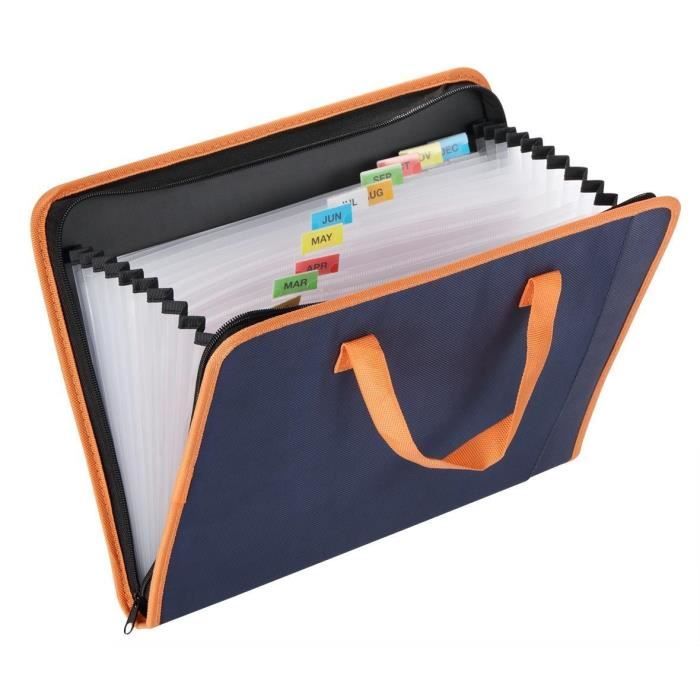 Lot De 4 Dossiers Extensibles A4 - 8 Compartiments Avec étiquettes - Organiseur Pour Documents, Factures, école Ou Bureau