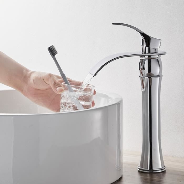 Auralum Mitigeur Lavabo Cascade Robinet pour Lavabo et Vasque