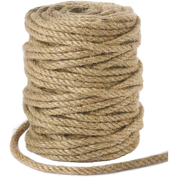Leecogo Corde De Jute Naturelle De 4,5 Mm Pour Loisirs Créatifs, Bricolage, Bricolage, Griffoir, Réparation, Récupération De Jouets Pour Chat, Bleu, 30,5 M