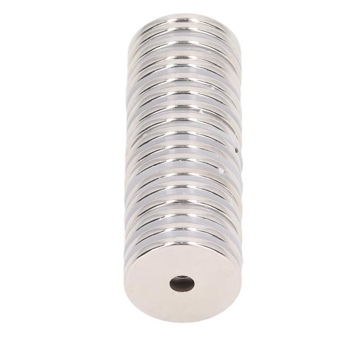 Aimants Recouverts Plastique Rigide Q-Connect | Diamètre 20mm | Lot De Couleurs Assorties - 6